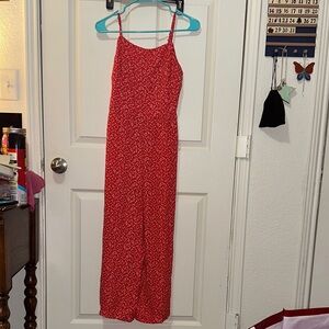 Wild Fable Red Patterned Jumpsuit